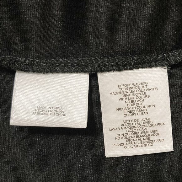 ANNE KLEIN Black asymmetrical v-neck 3/4th sleeve top ~ MEDIUM LARGE XL shirt - Picture 13 of 14